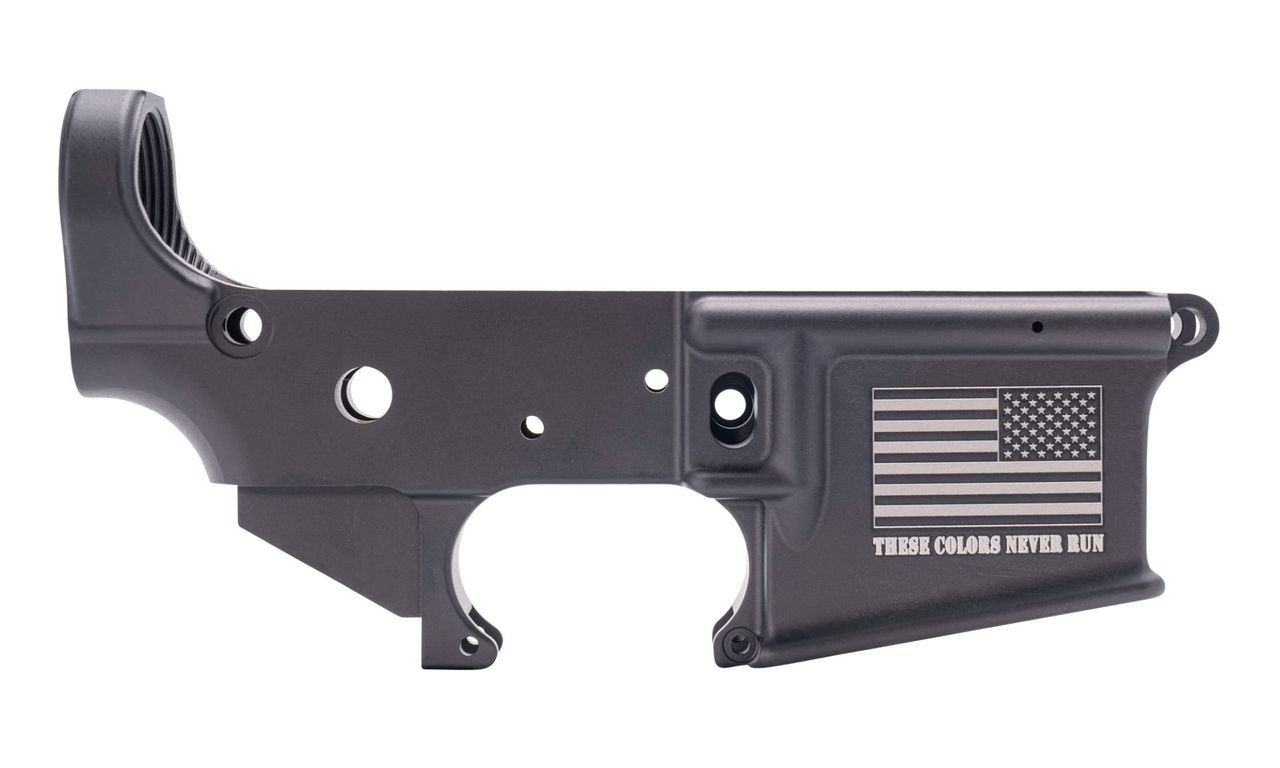 Anderson AM-15 Forged Stripped AR15 Lower Receiver - Black | Flag & 