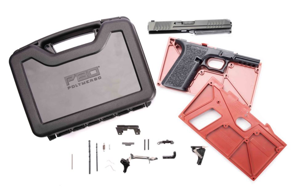 Polymer80 PFS9AFTBLK PFC9 Serialized Full Size AFT Kit 9mm Luger Black Polymer Frame Aggressive Textured Black Polymer Grips Includes 17rd Mag & Carry Case