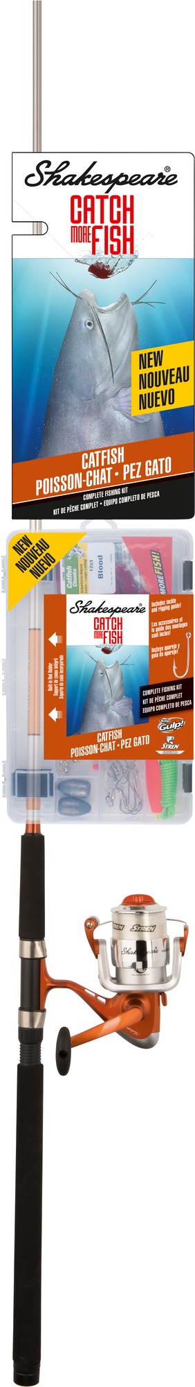 Shakespeare CMF2CATFISH Catch More Fish Cat Fish Combo, includes