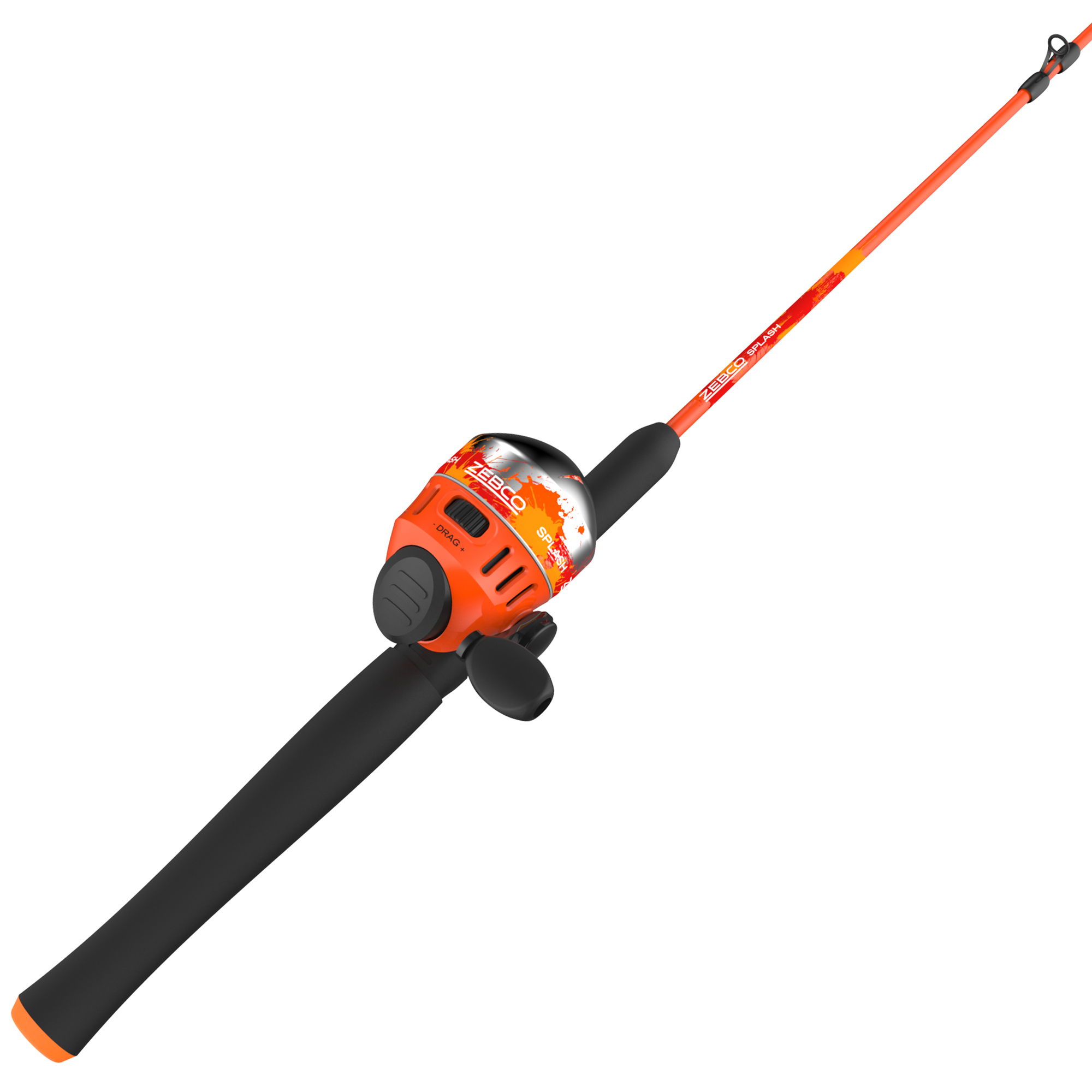Zebco SPLORSC602MB.NS4 Splash Orange 6' 2pc Med Spincast Combo