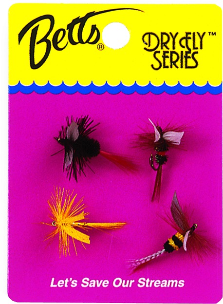 Betts 1010-12 Dry Fly Series Sz 12 4 pc