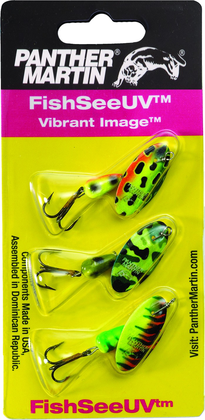 Panther Martin VIUV3 FishSeeUV Vibrant Image Spinner Kit, #4, 1/8