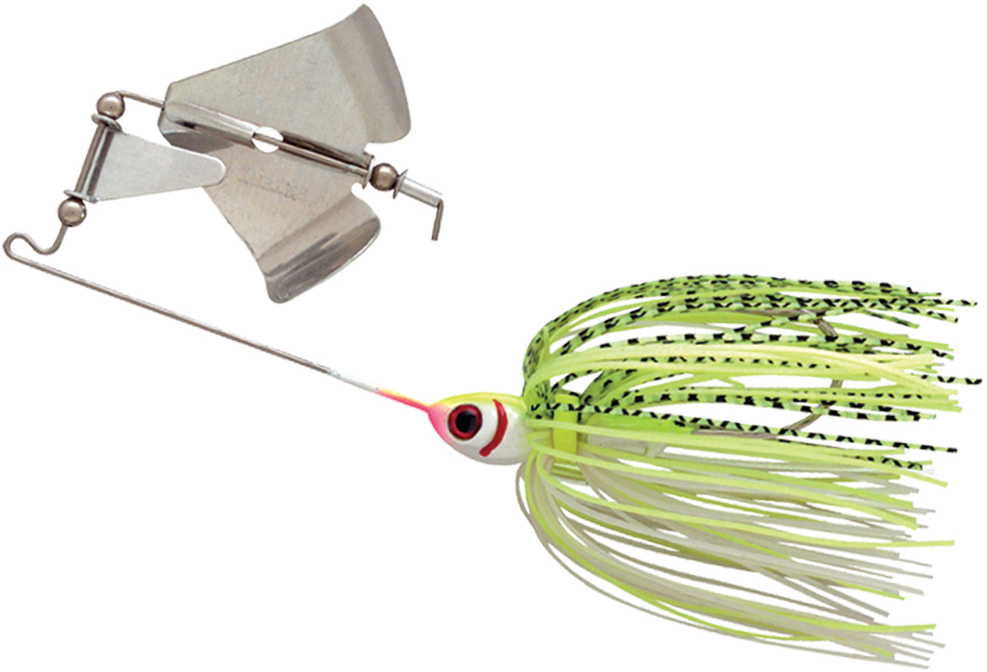 Booyah BYB38606 Buzz Bait, 3/8 oz White/Chartreuse Shad