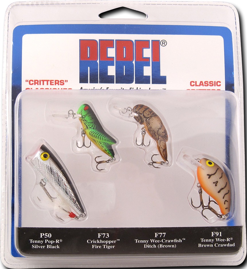 Rebel PK4RB1 Classic Critters Lure 4 Pack