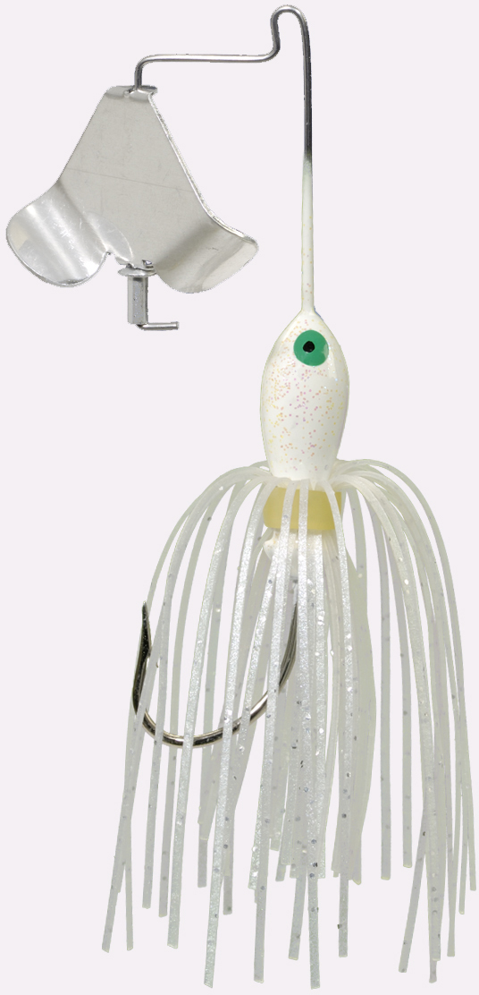Strike King 18PBM-204 Mini Pro-Buzz Buzzbait, 1/8 oz, White,1pk