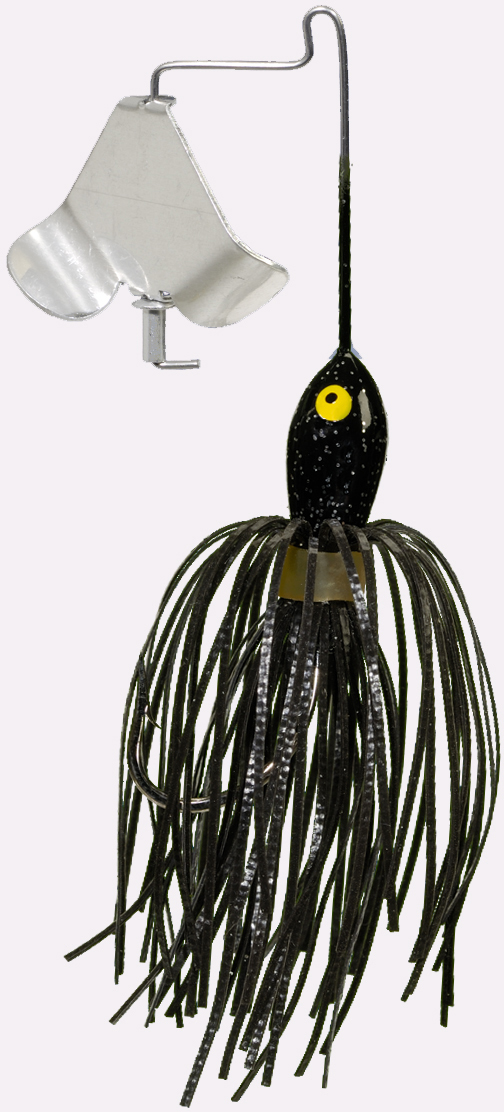 Strike King 18PBM-210 Mini Pro-Buzz Buzzbait, 1/8 oz, Black,1pk