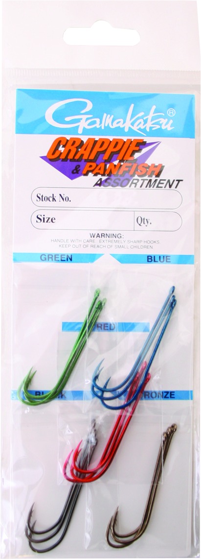 Gamakatsu 02607 Crappie Hook Assortment, Size 6, Needle Point