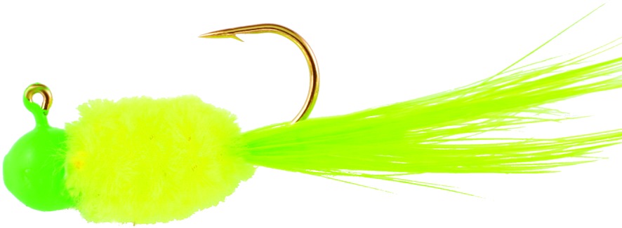 Mr. Crappie SD2D-711 Slab Daddy Jig 1/16 oz, Chartreuse/Lime Parrot
