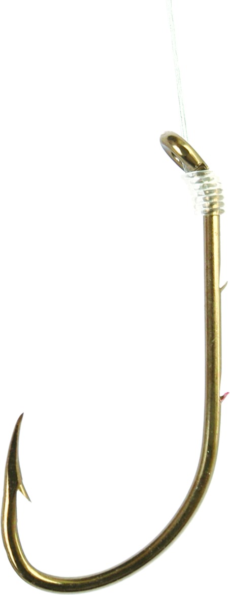 Eagle Claw 139H-4 Baitholder Snelled Hook, Size 4, 2 Sliced