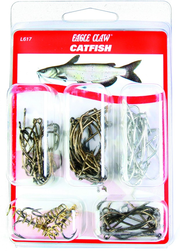 Eagle Claw L617H Lazer Sharp Catfish Hook Assortment, Size 4 -