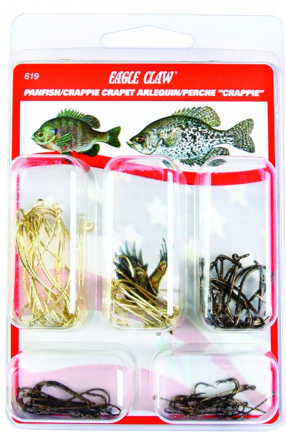 Eagle Claw 619H Panfish/Crappie Hook Assortment, Size 2 - 8