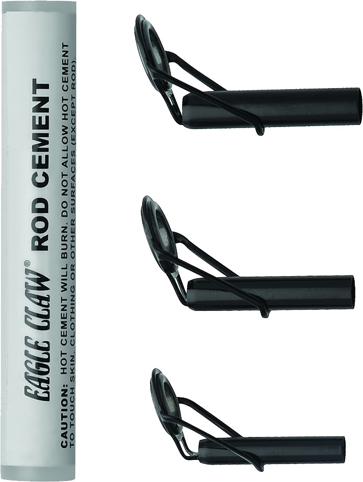 Eagle Claw AHDTK Heavy Duty Repair Kit Black 3 Rod Tips & Glue