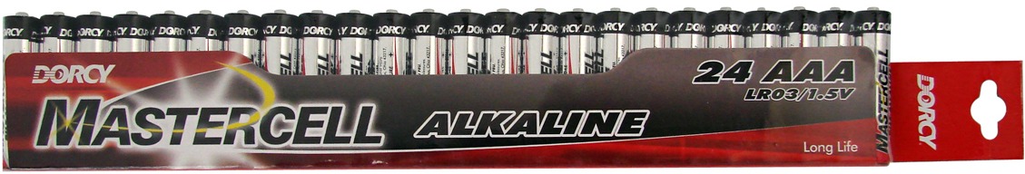 Dorcy 41-1636 Mastercell AAA Alkaline Batteries in 24-Pack PDQ