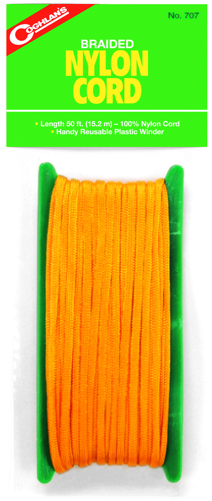 Coghlans 707 Braided Nylon Cord Org 50'