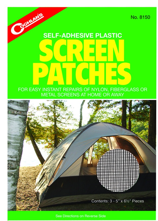 Coghlans 8150 Screen Patches Self-Adhesive Mylar 3Ea