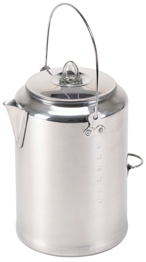 Stansport 279 Aluminum Percolator Coffee Pot - 20 Cup