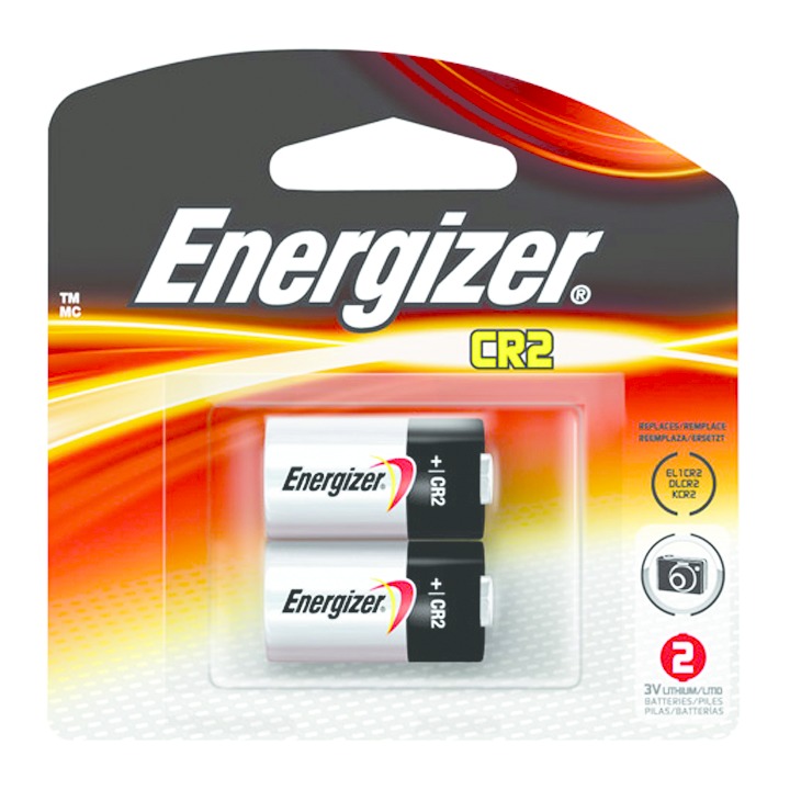Energizer EL1CR2BP2 Lithium CR2 Photo Batteries 3Volt 2Pk