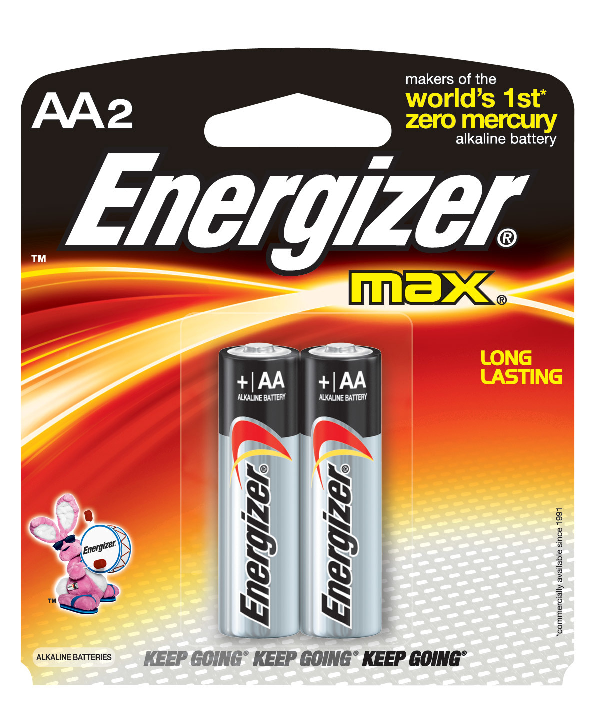 Energizer E91BP-2 Max Alkaline AA Batteries 2Pk
