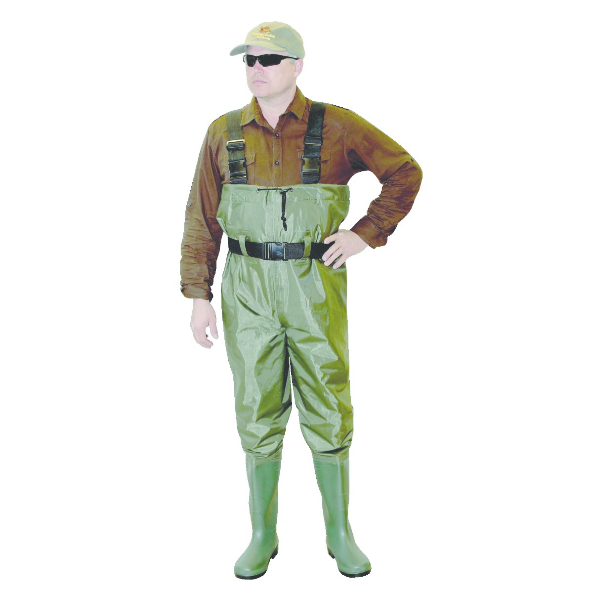Caddis Wading Systems CA3901W11 PVC Chest Waders Ultra Lite Green Sz11