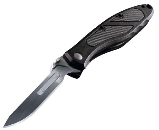 Havalon Piranta-Z Game Knife with 12 Additional #60A SS Blades Black