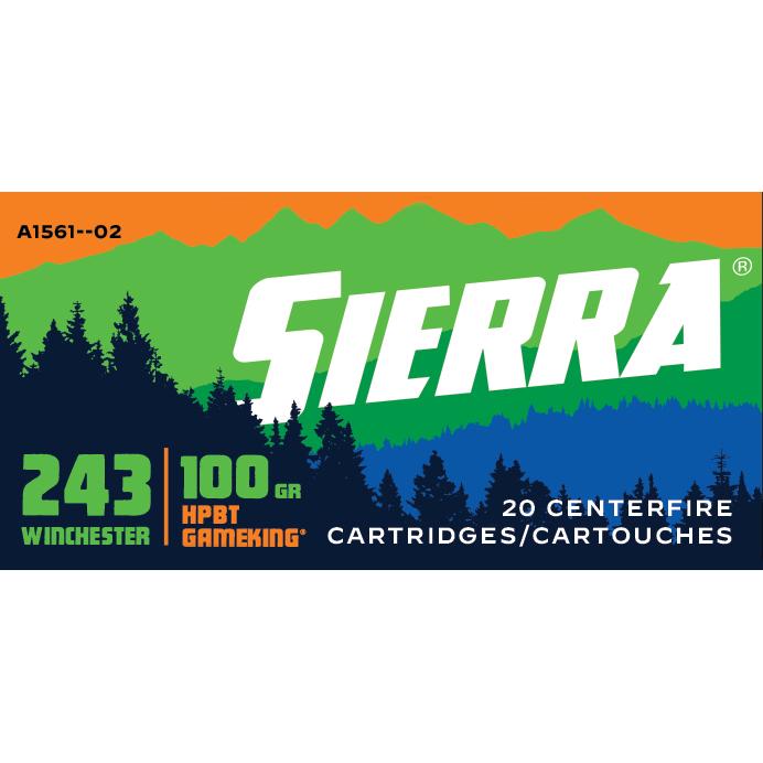 Sierra A156102 Outdoor Master  243 Win 100 gr Jacket Hollow Point Sport Master 20 Per Box