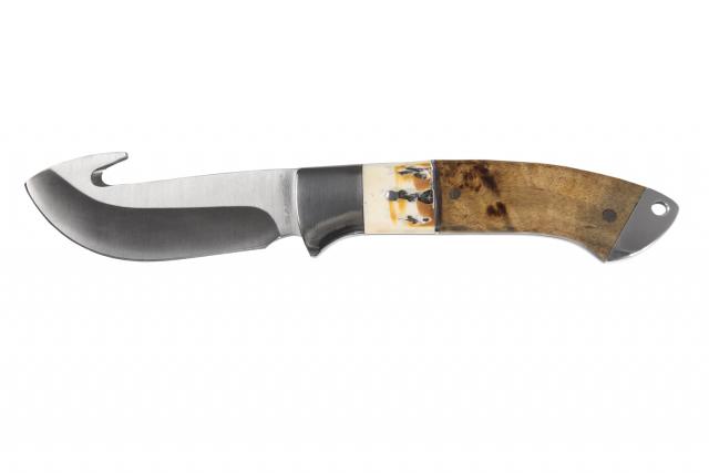 Sarge Knives Terrain - Wood & Stag Fixed Blade Gut Hook