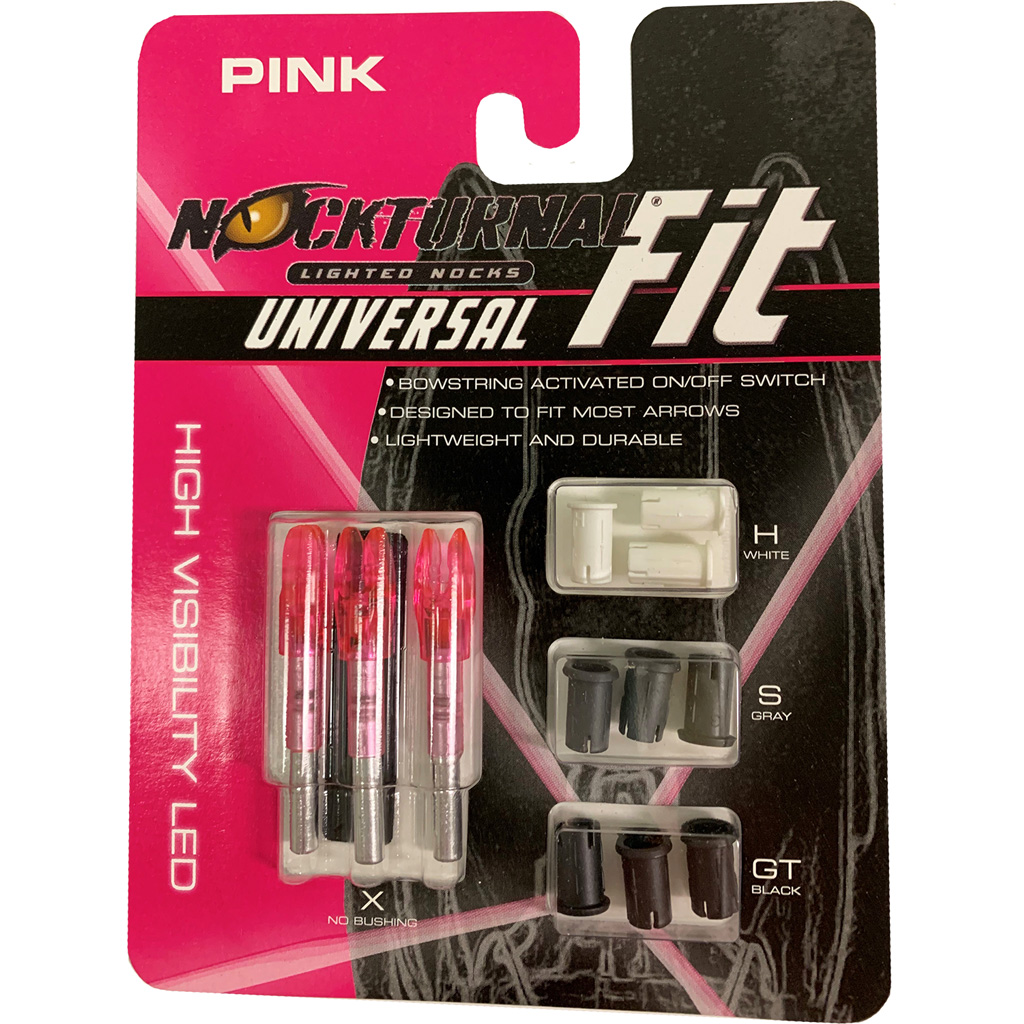 Nockturnal FIT Lighted Nocks  <br>  Pink 3 pk.