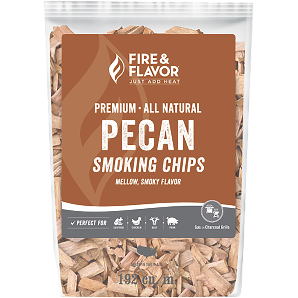 Fire and Flavor Wood Chips  <br>  Pecan 2 lbs.