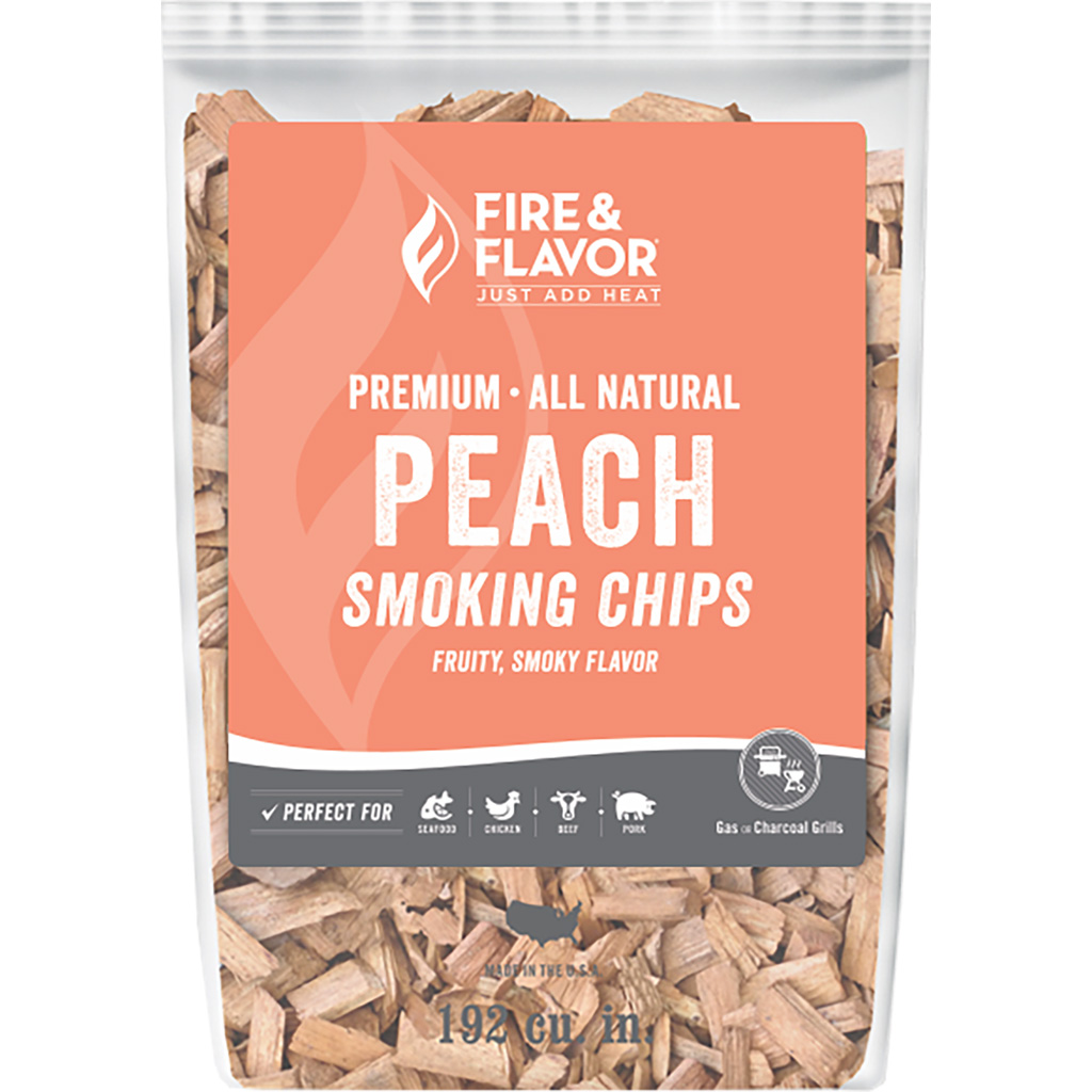 Fire and Flavor Wood Chips  <br>  Peach 2 lbs.