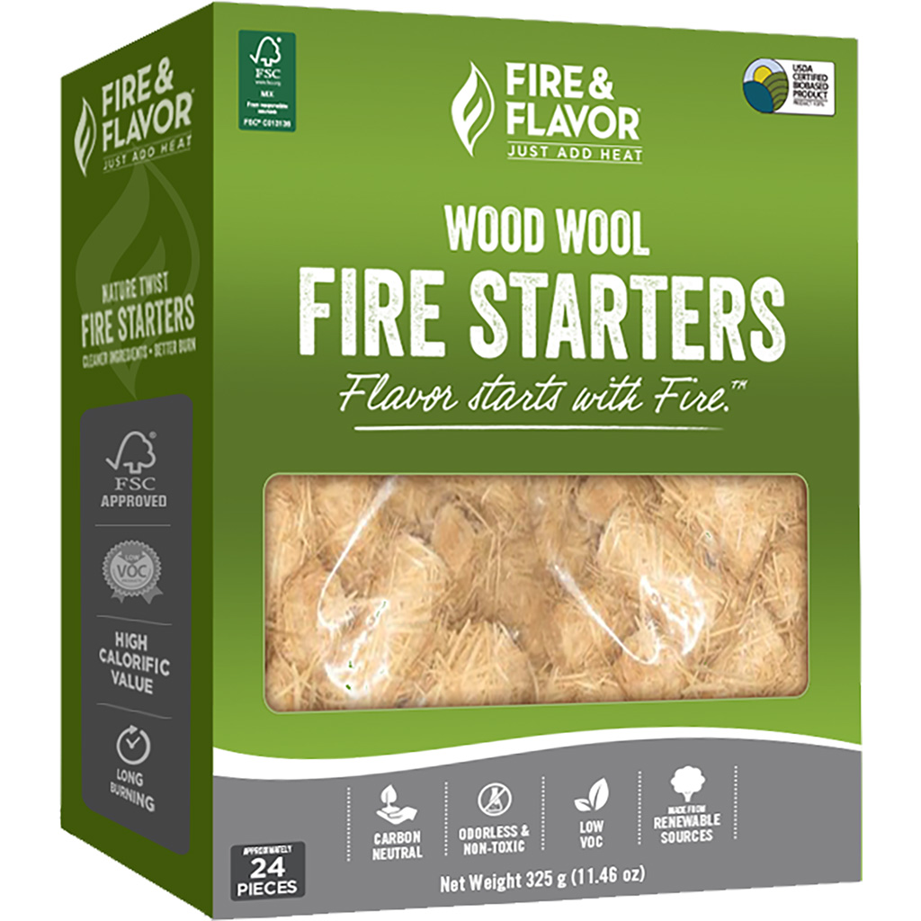 Fire and Flavor Wood Wool Fire Starter  <br>  24 pk.