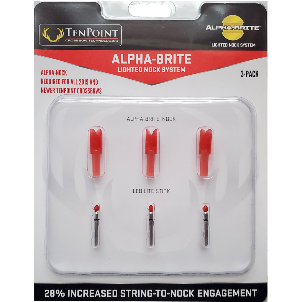 TenPoint Alpha Brite Lighted Nock Kit  <br>  .297 Red 3 pk.