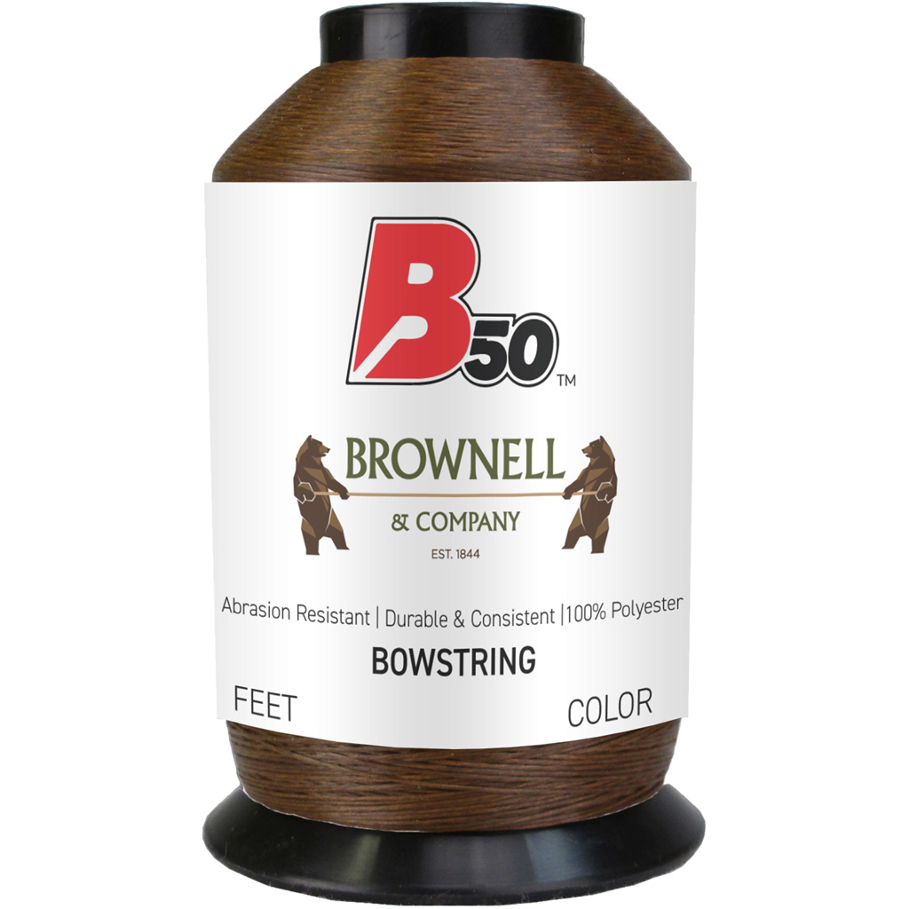 Brownell B50 String Material  <br>  Dark Brown 1/4 lb.