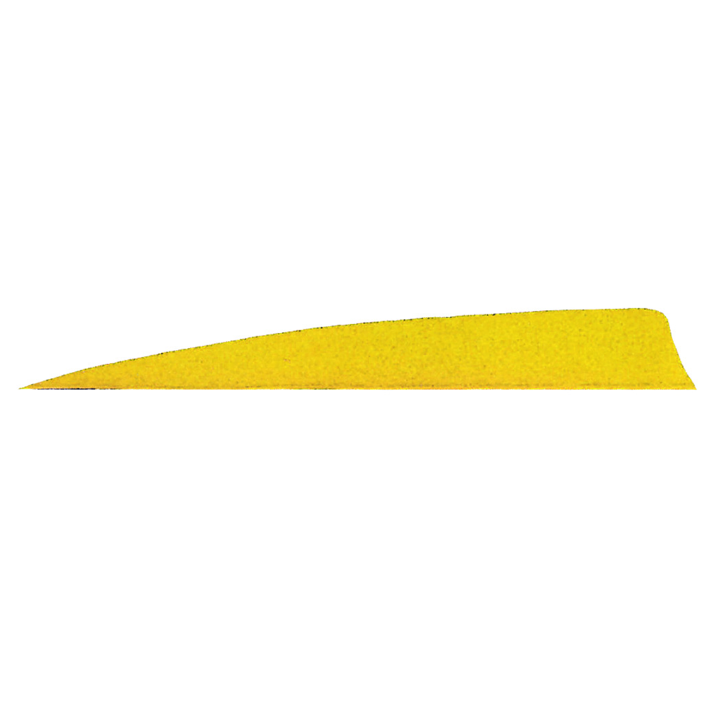 Gateway Shield Cut Feathers  <br>  Neon Yellow 5 in. RW 50 pk.