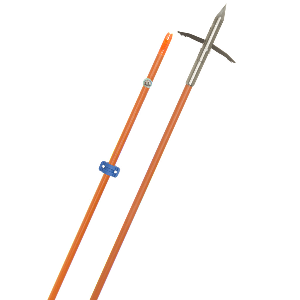 Fin Finder Raider Pro Bowfishing Arrow  <br>  Orange w/The Kraken Point