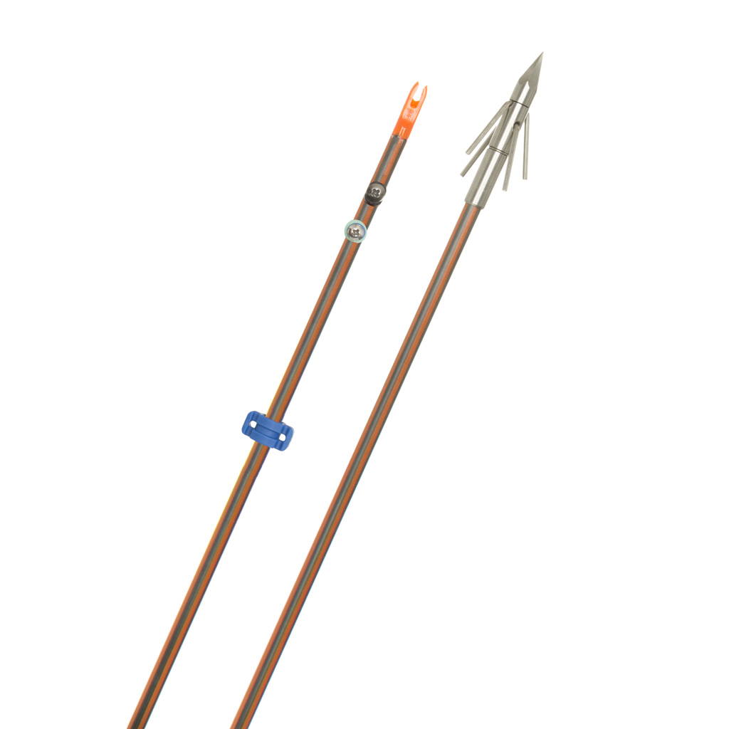 Fin Finder Hydro Carbon IL Bowfishing Arrow  <br>  w/Big Head Xtreme Point