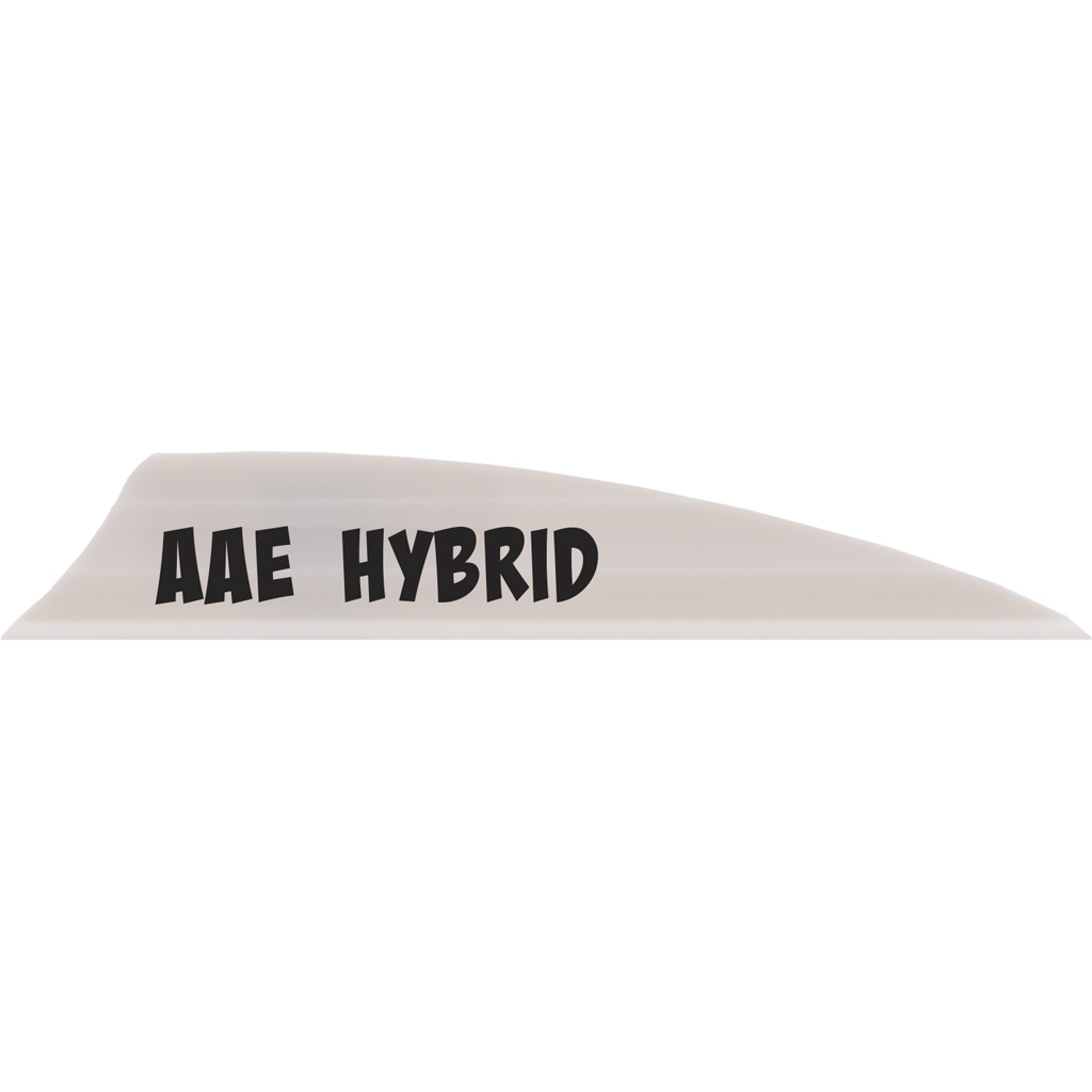 AAE Hybrid 1.85 Vanes  <br>  White 1.85 in. Shield Cut 100 pk.