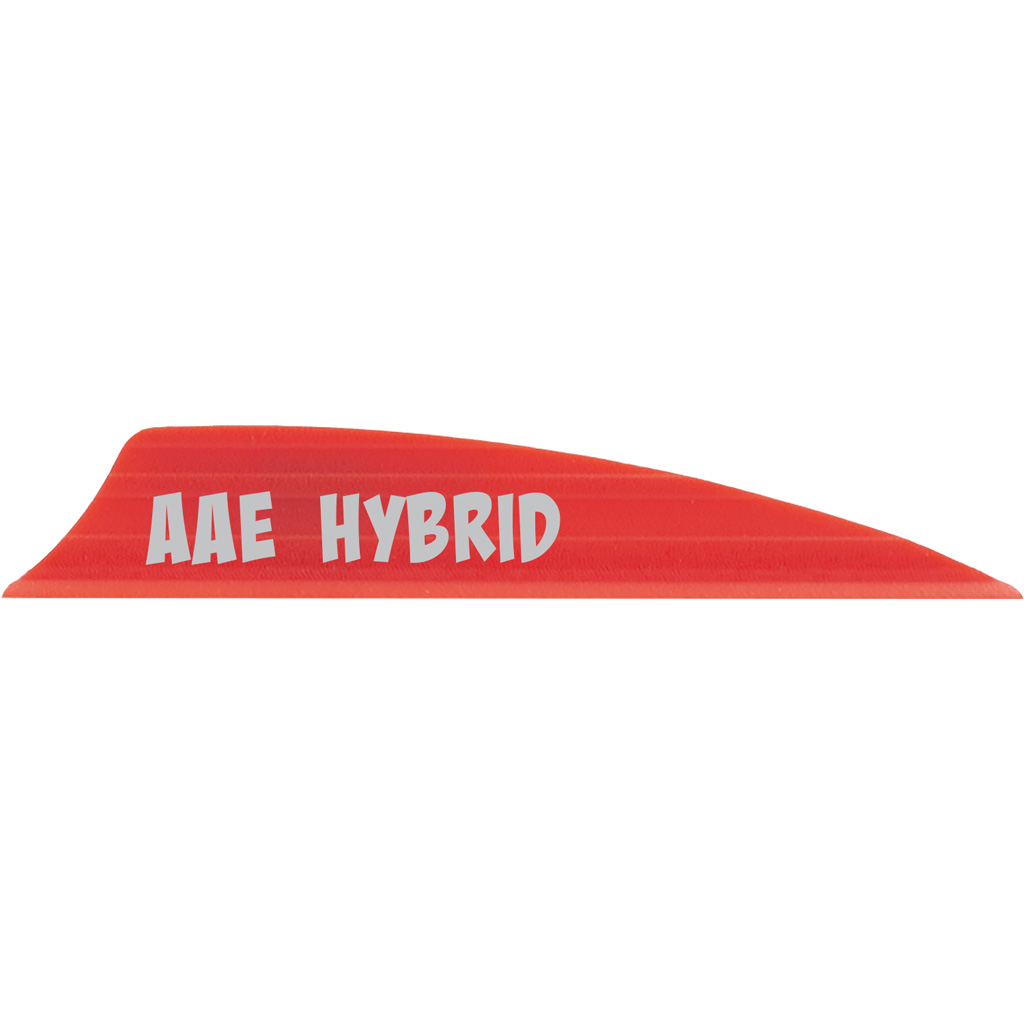 AAE Hybrid 2.0 Vanes  <br>  Red 1.95 in. Shield Cut 100 pk.