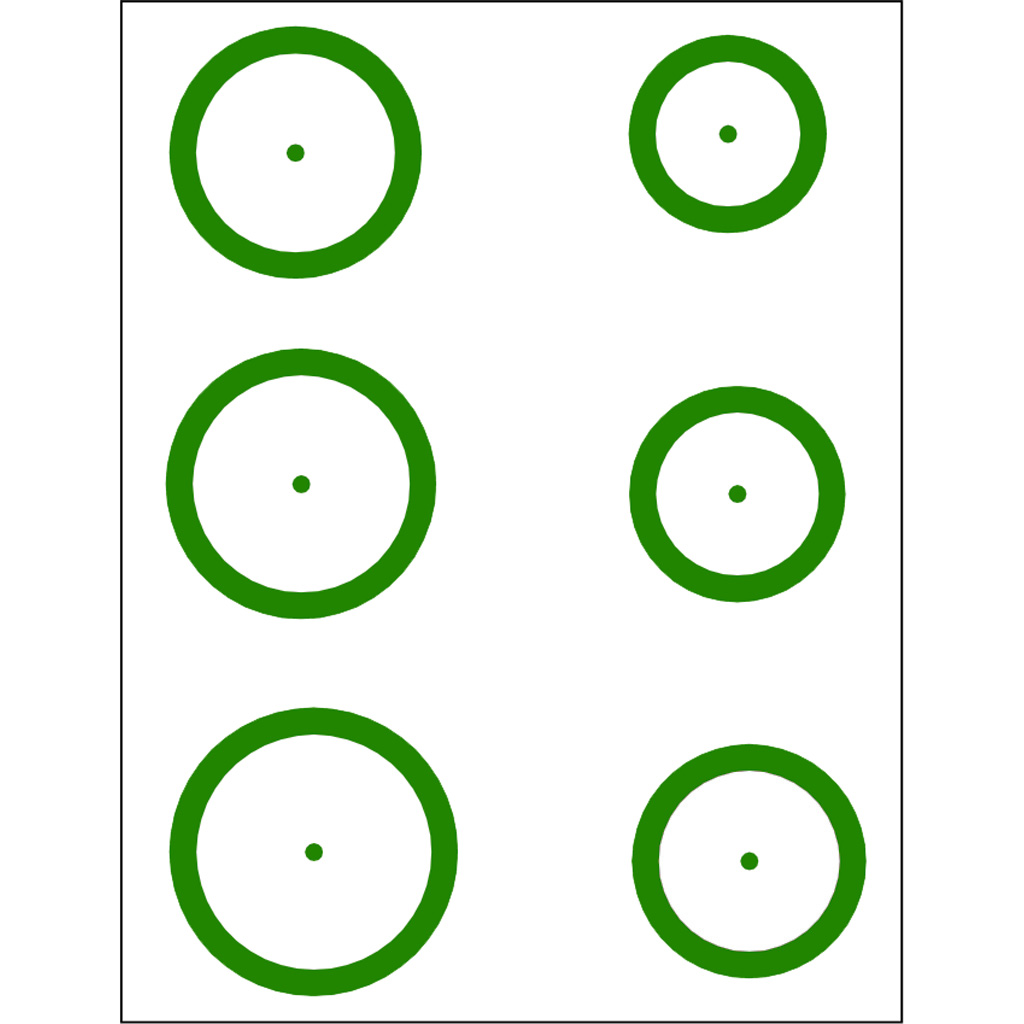 Gunstar Magnum Target Reticle Set  <br>  Green