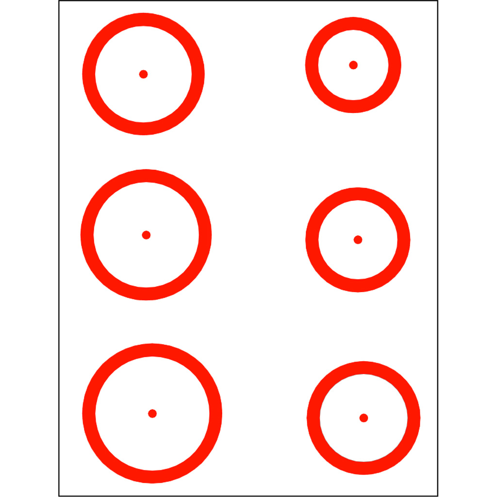 Gunstar Magnum Target Reticle Set  <br>  Orange