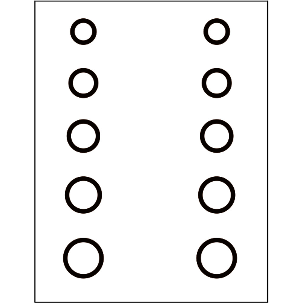 Gunstar Mini Circles Target Reticle Set  <br>  Black
