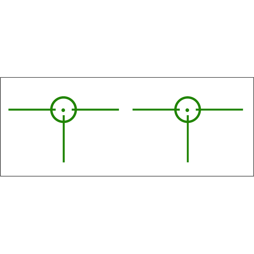 Gunstar Tactical 3D 1 Reticle  <br>  Green