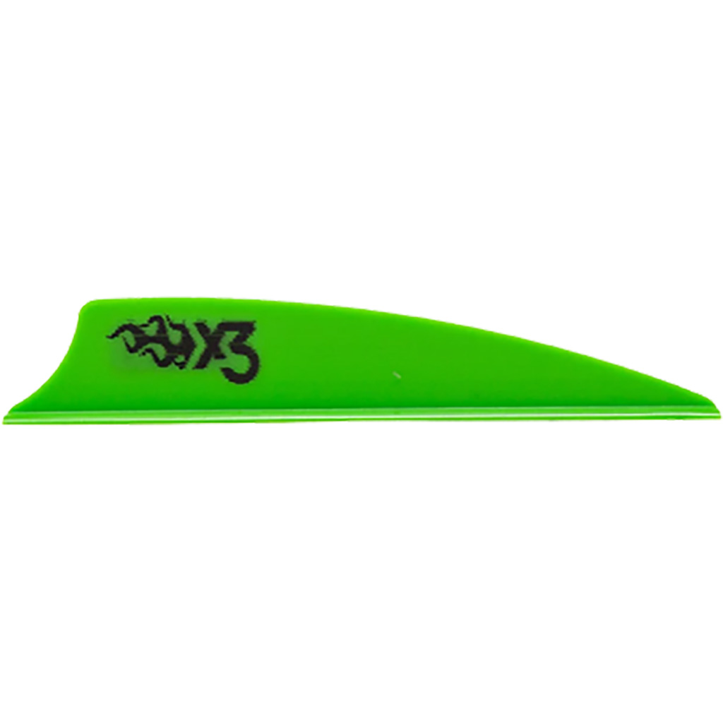 Bohning X3 Vanes  <br>  Neon Green 2.25 in. 100 pk.