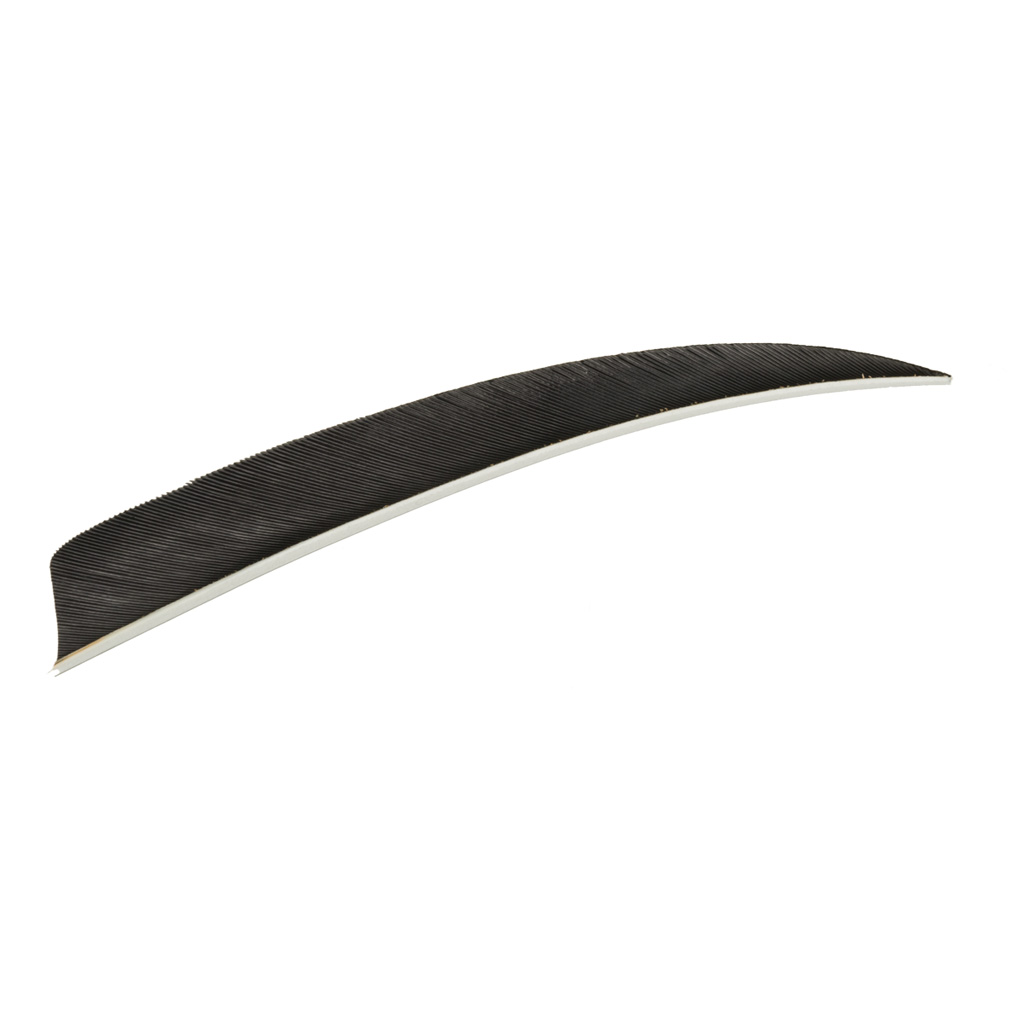 Trueflight Shield Cut Feathers  <br>  Black 5 in. LW 100 pk.