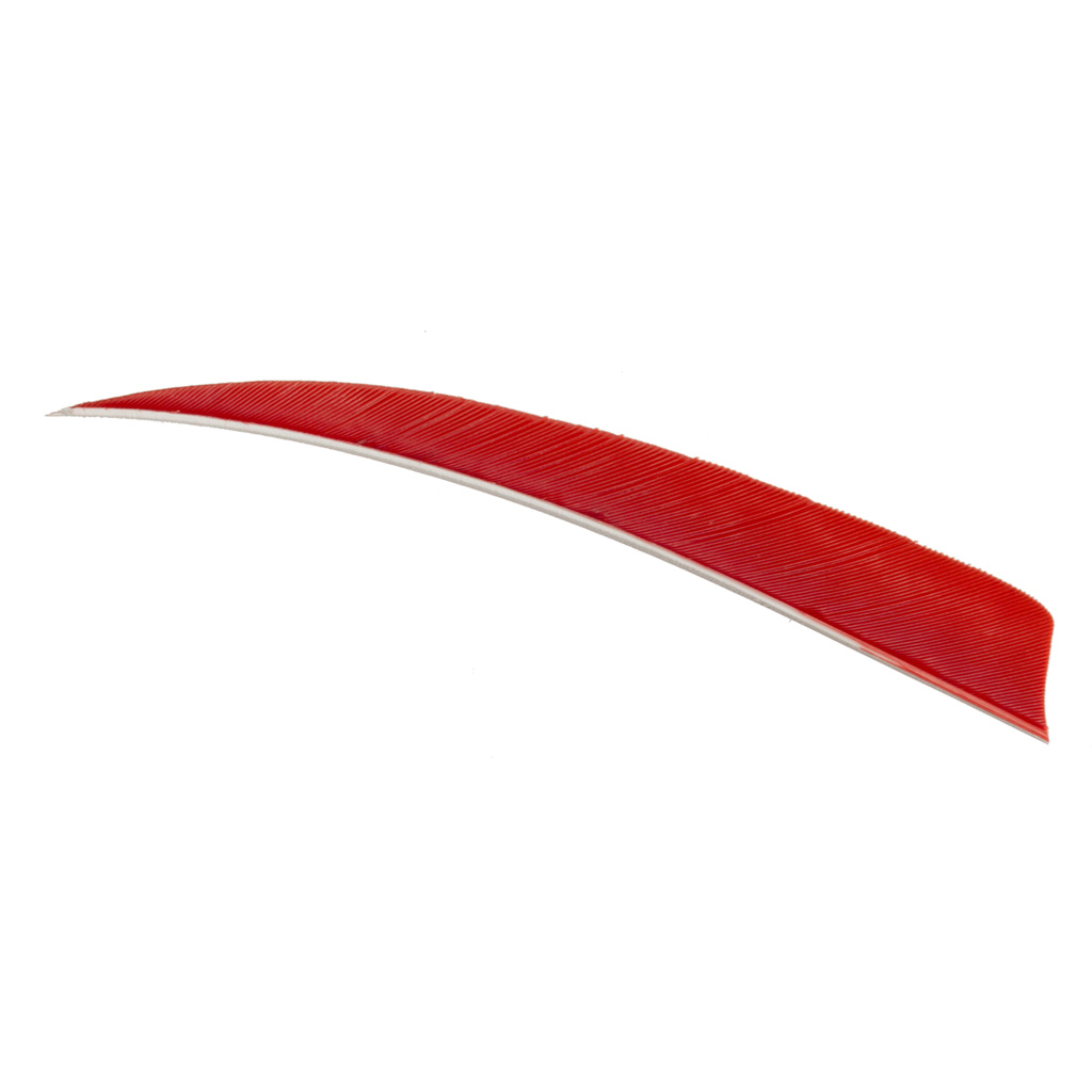Trueflight Shield Cut Feathers  <br>  Red 4 in. RW 100 pk.