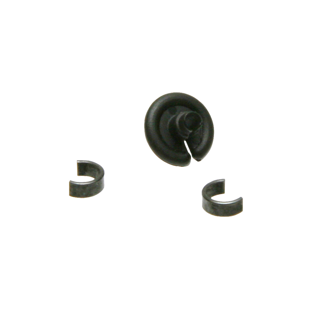 October Mountain Slotted Kisser Button  <br>  Black 3/8 in. 1 pk.