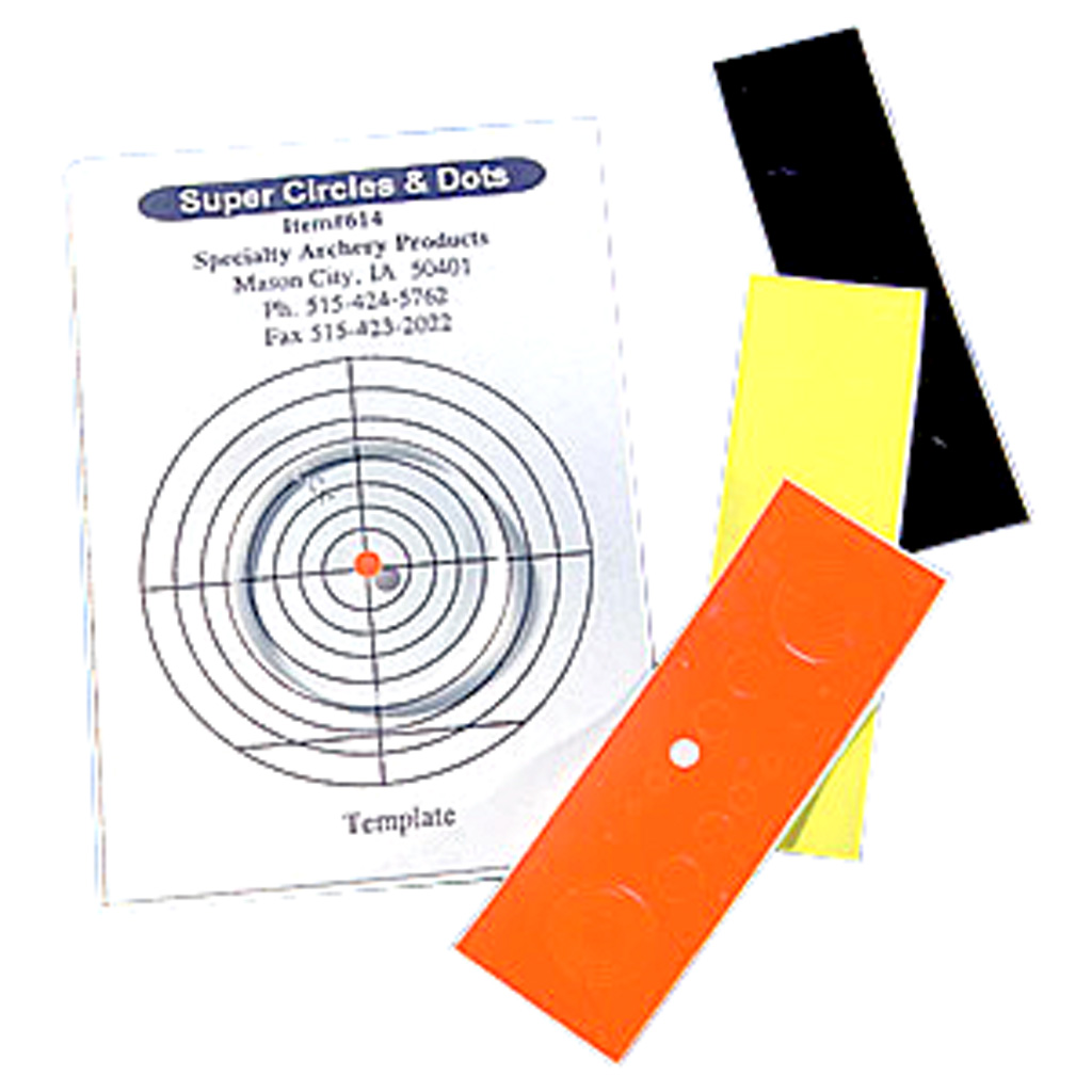 Specialty Archery Circles/Dots  <br>  Black/Orange/Yellow