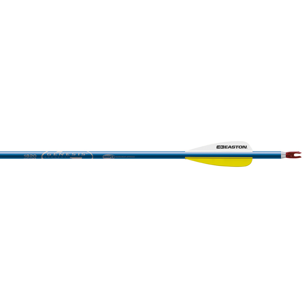 Easton Genesis V2 Arrows  <br>  Blue 1820 3 in. Vanes 6 pk.