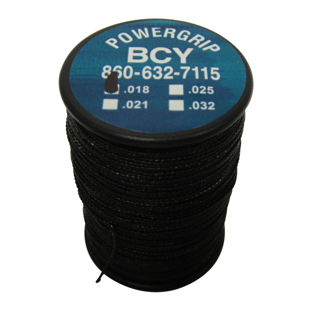 BCY Power Grip Serving  <br>  Black .018 100 yds.