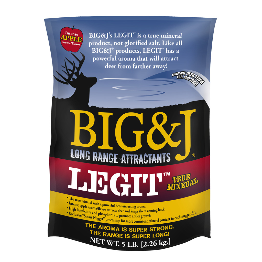 Big And J Legit True Mineral Attractant  <br>  Apple Flavor 5 lbs.