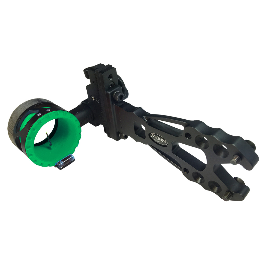 Axion Shift Single Pin Sight  <br>  Black/Green 1 Pin .019 RH